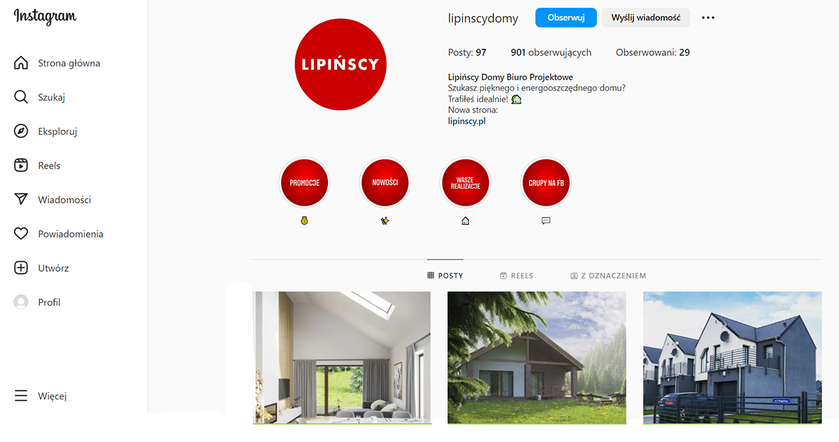 Instagram Lipińscy Domy intro