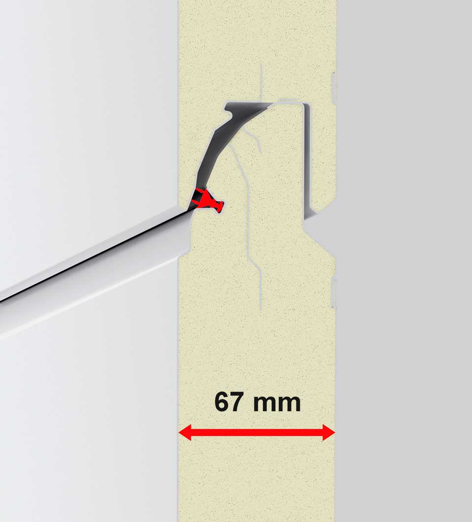 Fot.5. Hormann brama garażowa LPU67 Thermo - przekrój