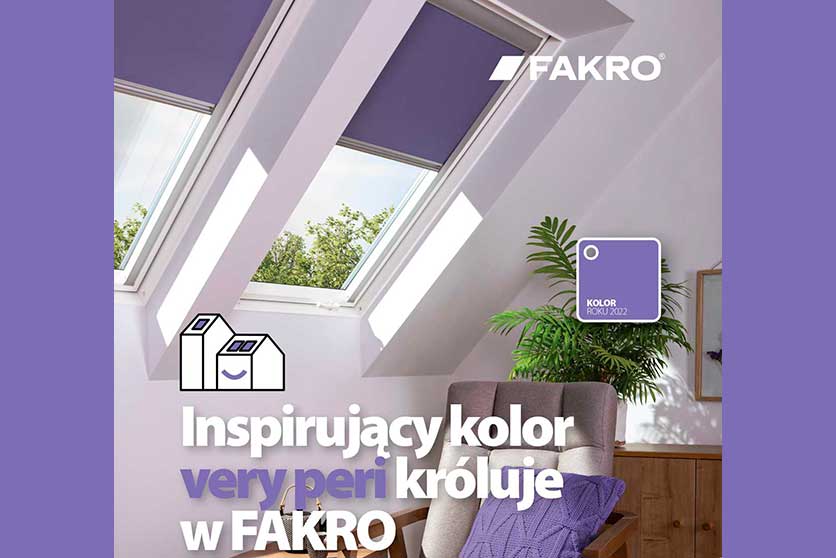 Inspirujący kolor very peri króluje w FAKRO