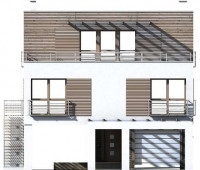Gotowy projekt domu Santorini elewacja przód