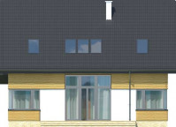 Gotowy projekt domu Lucerna elewacja tył