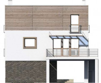 Gotowy projekt domu Santorini elewacja tył