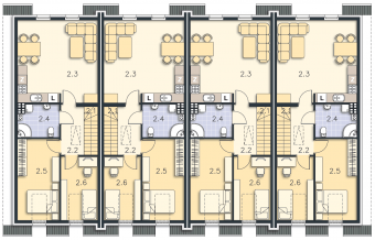 Gotowy projekt domu Bellagio rzut Poddasze (mieszkanie 2)
