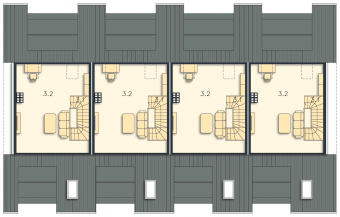 Gotowy projekt domu Bendigo rzut Poddasze (mieszkanie 2)