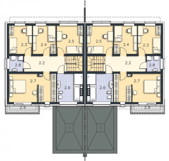 Gotowy projekt domu Genewa III rzut Piętro