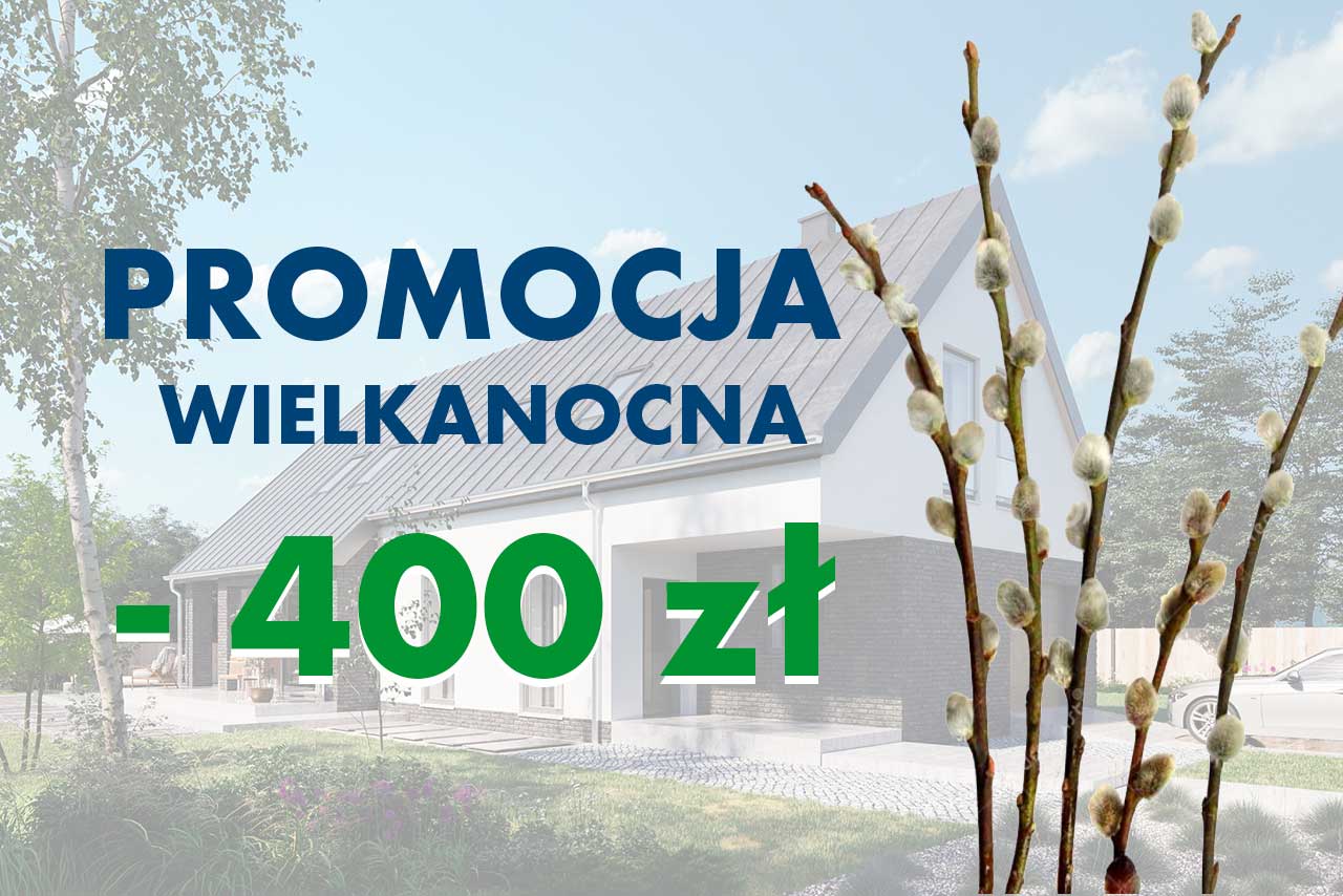 Wielkanocna promocja na projekty domów w stylu nowoczesna stodoła